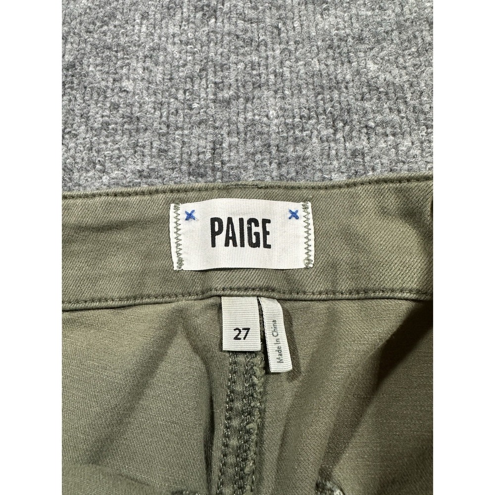 Paige Women's 27 Carly Cargo Wide Leg Ivy Green Pants - Picture 3 of 12